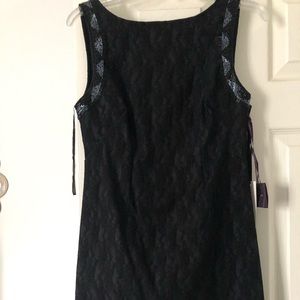 Black lace with sequin detail dress